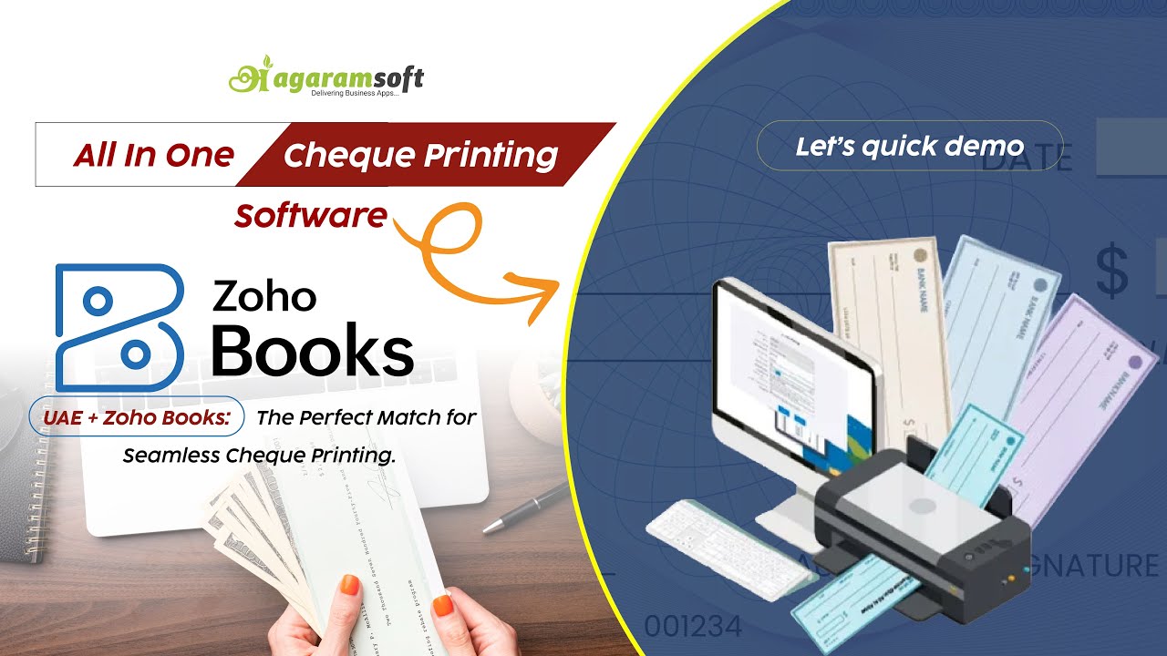 UAE + Zoho Books: The Perfect Match for Seamless Cheque Printing.