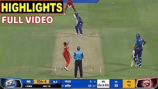 Punjab Kings Vs Mumbai Indians Full Match Highlights | MI VS PBKS HIGHLIGHTS |HARDIK PANDYA POLLARD