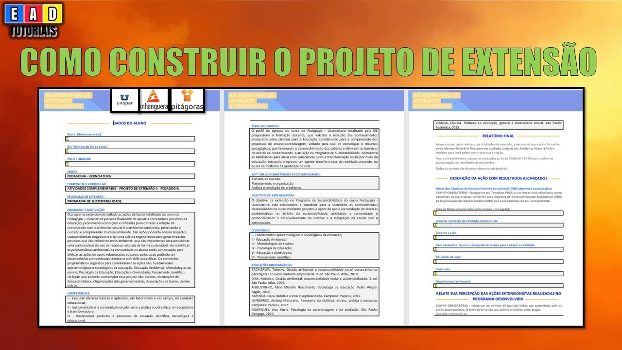 COMO FAZER PROJETO DE EXTENSÃO UNOPAR EM POUCOS DIAS #unopar #anhanguera #educação #foryou #fy