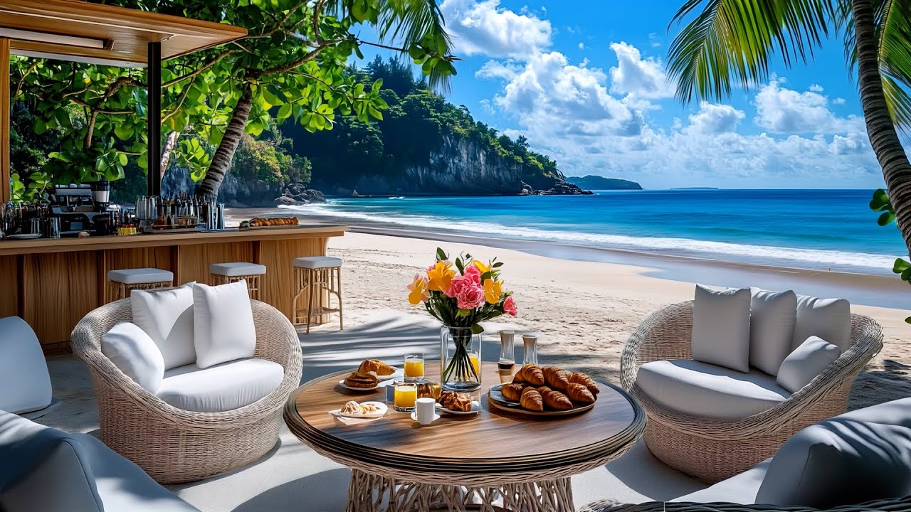 Sweet Brazilian Jazz In The Tropical Beachside Terrace | Bossa Nova Melodies to Soothe & Uplift