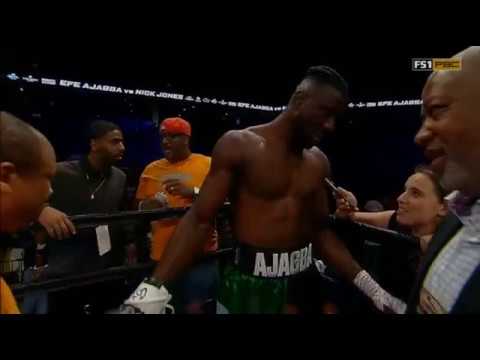 Efe Ajagba First Round KO punch against Nick Jones / 2018-09-30