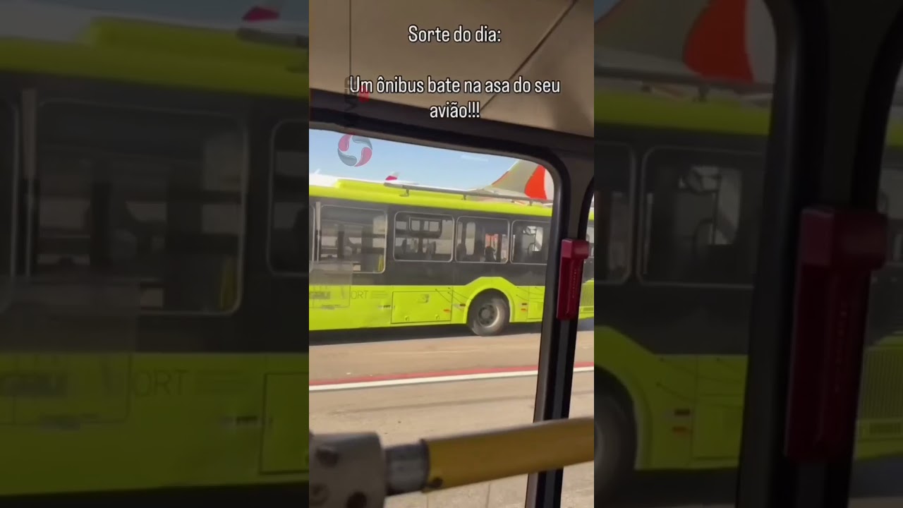 Ônibus atinge asa de avião durante embarque no aeroporto de Guarulhos.