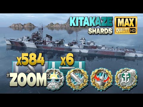 Destroyer Kitakaze: Last hope on map Shards *zoom* - World of Warships