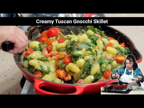 Creamy Tuscan Gnocchi Skillet 🧄🌿 Easy One-Pan Dinner!