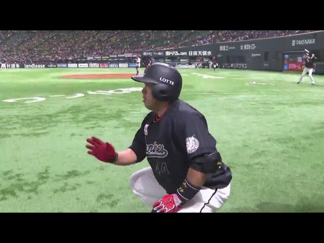 【5回表】連敗脱出へ!! マリーンズ・井上が右中間ホームランテラスへの勝ち越しアーチ!! 2020/10/29 H-M