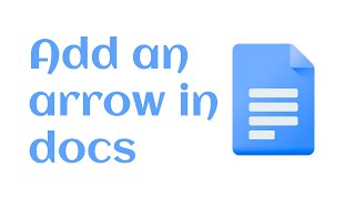 how to add an arrow in google docs