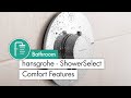 Купити кращі термостати прихованого монтажу в душ білі матові Hansgrohe 15559700 ShowerSelect Comfort S HighFlow, Matt White в Києві vannaja.kiev.ua