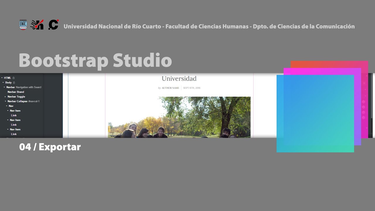Bootstrap Studio 04 - Exportar