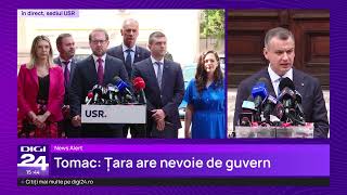Dominic Fritz: „I-am spus lui Tomac că vedem cu greu o susținere USR pentru Guvernul lui”