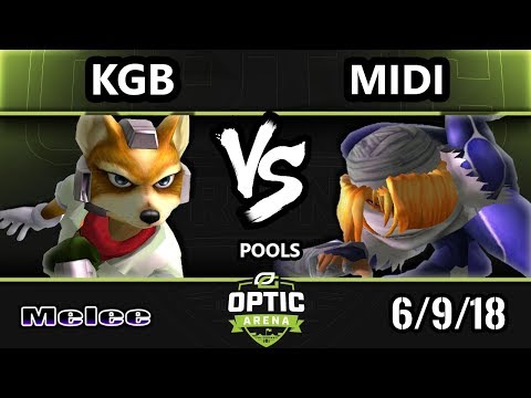 OpTic Arena 2018 SSBM - KGB (Fox) Vs. Midi (Sheik) Smash Melee Pools