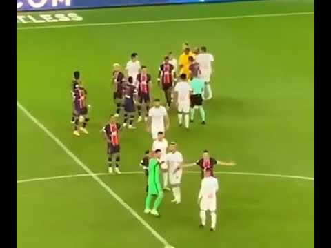 Fight  PSG 0 vs 1 Marseille  Neymar Jr Fights Alvaro