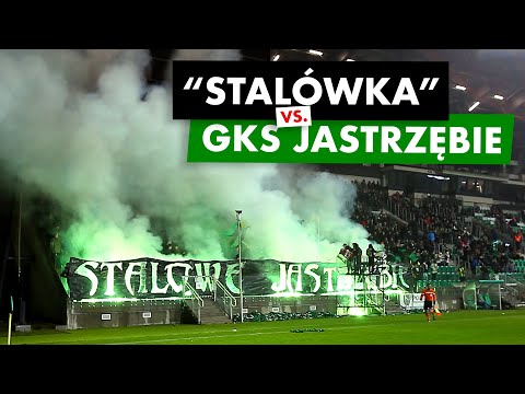 Kibice na meczu Stal Stalowa Wola - GKS Jastrzębie [DOPING, OPRAWA]