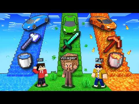 WASSER vs. ERDE vs. LAVA ELEMENT TREPPE in Minecraft!