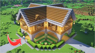 ⛏️ Minecraft :: How to build a Perfectly Symmetrical Survival House 🏠 [마인크래프트 완벽한 대칭 야생 집짓기 건축강좌]