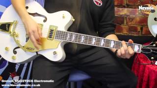 Video thumbnail for Gretsch Electromatic G5422TDCG Guitar in Snow Crest White - Nevada Music UK by PMTVUK
