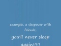 well    I'm not sleeping tonight   o o