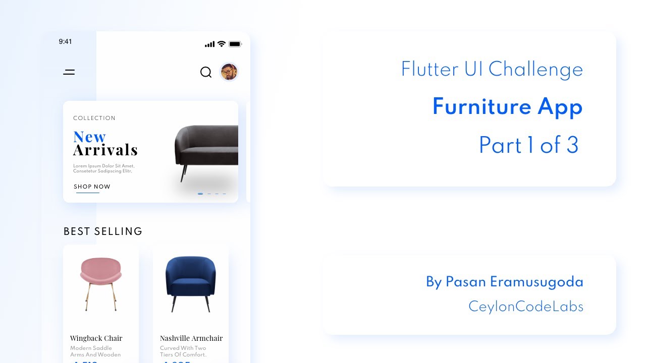 Flutter: UI Challenge: Furniture App Part 1 of 3