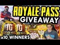 HUGE ROYALE PASS GIVEAWAY (10 WINNERS)! UPGRADING TO THE ELITE PASS!