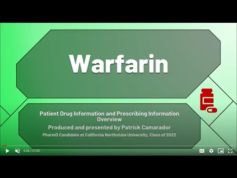Warfarin Drug Information Overview