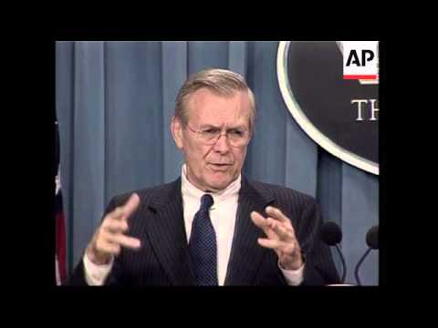 Rumsfeld briefing on military activity