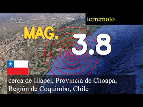 😱🚨  Terremoto cerca de Illapel, Provincia de Choapa, Región de Coquimbo, Chile actualizaciones en vi