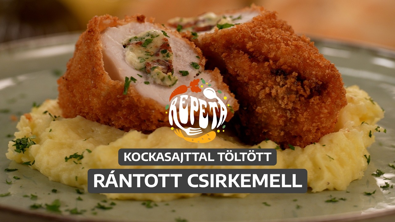 Kockasajttal töltött rántott csirkemell | Repeta