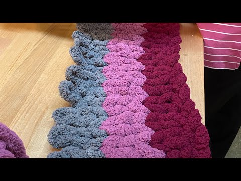Start to finish in making a chunky blanket including how to change yarn color