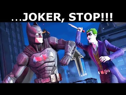 Vigilante Joker Accidentally Stabs Batman - BATMAN Season 2 The Enemy Within Episode 5