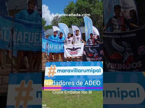 Destacada participación de nadadores de ADEO en el Cruce del Lago en Villa Rumipal