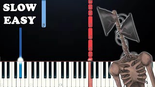 CG5 - The Legend of Siren Head (SLOW EASY PIANO TUTORIAL)