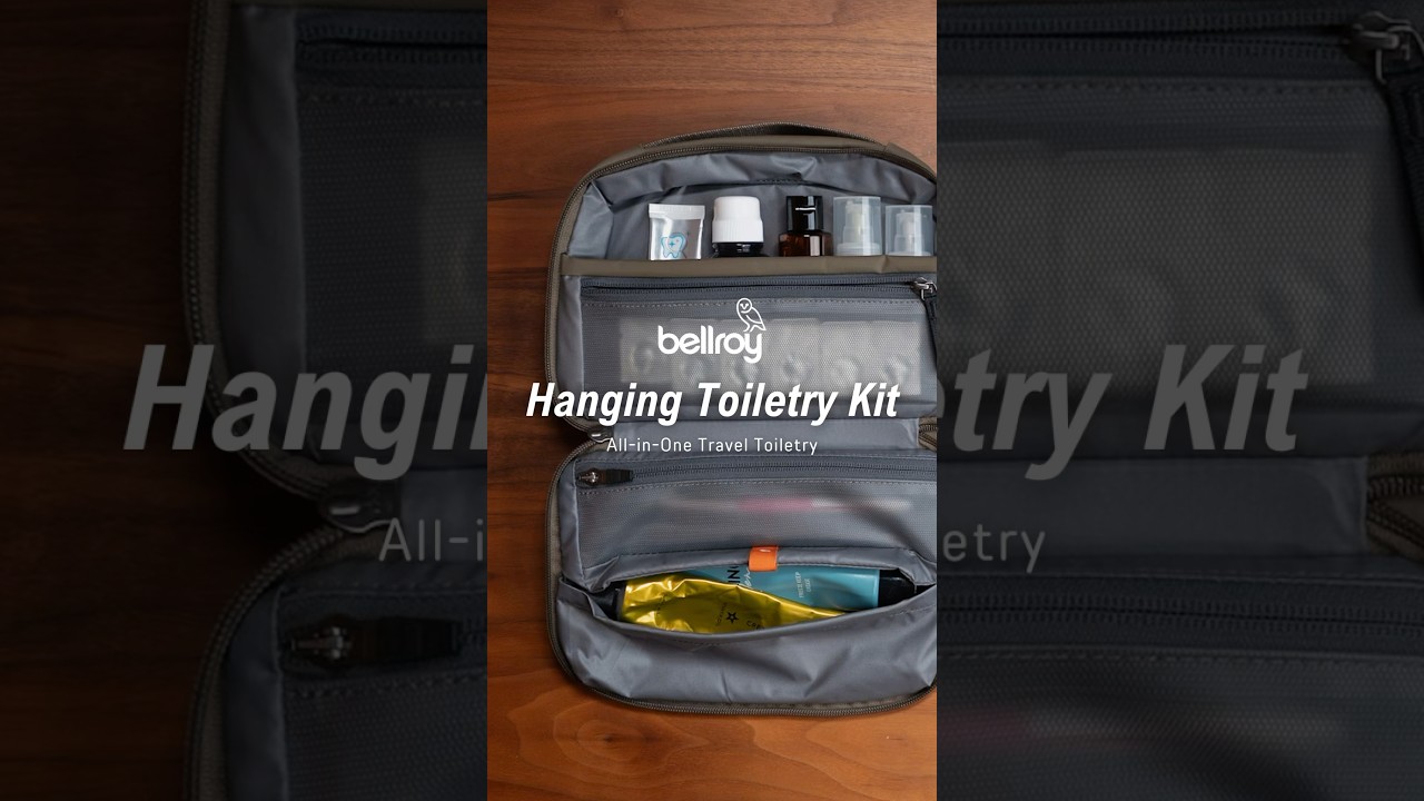 【旅のおとも】Bellroy Hanging Toiletry Kit 無印からアップデートした化粧品ポーチがかなり使いやすかった！【吊るせるポーチ】 #shorts #bellroy