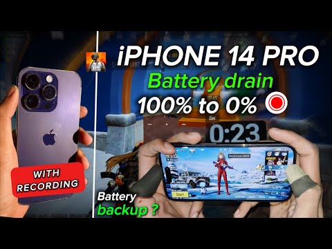 iPHONE 14 PRO BGMI BATTERY DRAIN 100% to 0% with recording+120FPS🔥