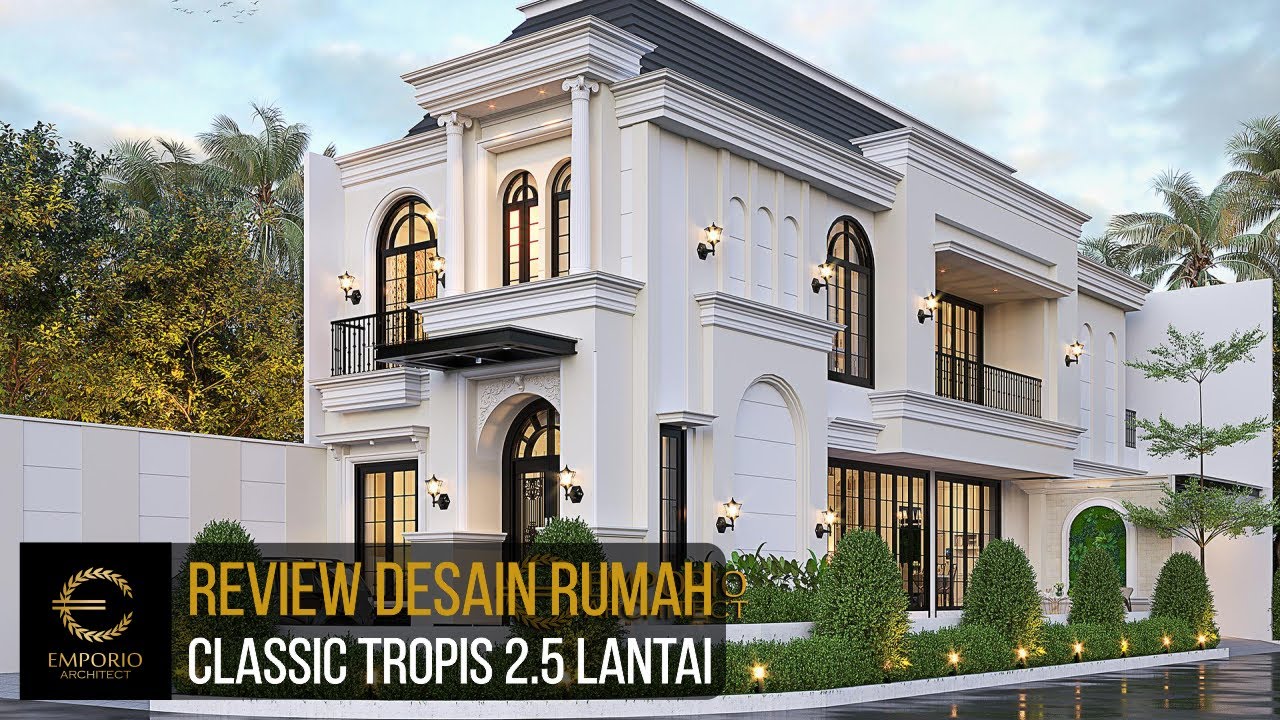 Video 3D Desain Rumah Klasik 2.5 Lantai Bapak Aldi II - Bandung