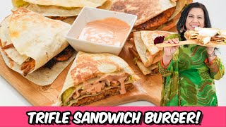 Trifle Sandwich Burger for Iftar or Sehri Idea Ramadan 2024 Recipe in Urdu Hindi - RKK