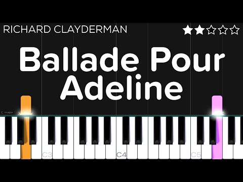 Richard Clayderman - Ballade Pour Adeline | EASY Piano Tutorial