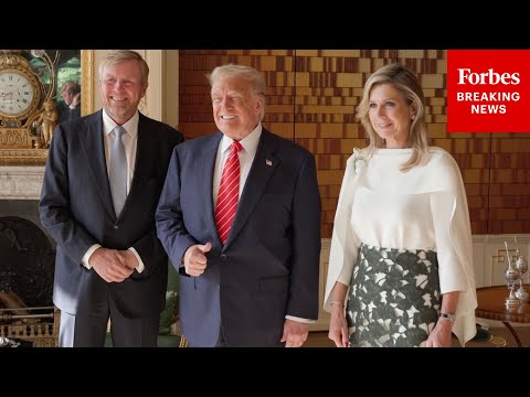 WATCH: President Trump Takes Picture With King Willem-Alexander And Queen Maxima Of The Netherlands