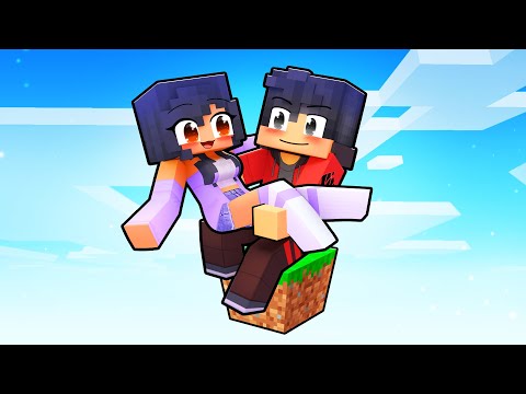 Aphmau and Aaron on ONE BLOCK in Minecraft!