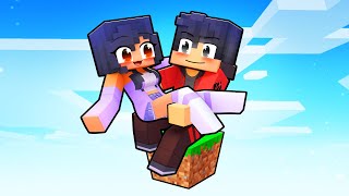 Aphmau and Aaron on ONE BLOCK in Minecraft!