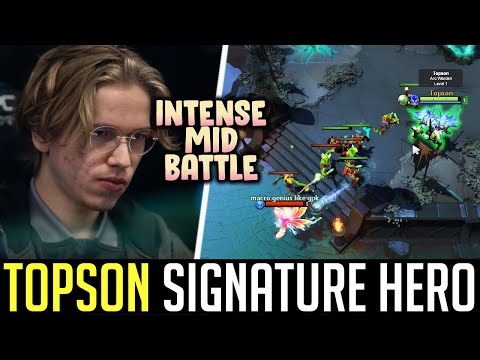 Topson tries his Signature Hero ARC WARDEN in 7.28a Update - Intense Mid Battle! DOTA 2