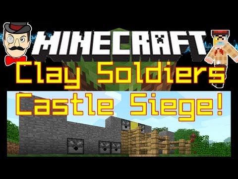 Minecraft Clay Soldiers Mod CASTLE SIEGE with Working Catapults!