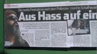 Intimidation: ("anti"???) Terrorist Squad Arrest Sean Hross - Blick Newspaper Article