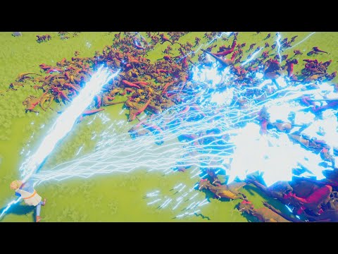 ZEUS GOD vs 1000x RAPTORS - Totally Accurate Battle Simulator TABS
