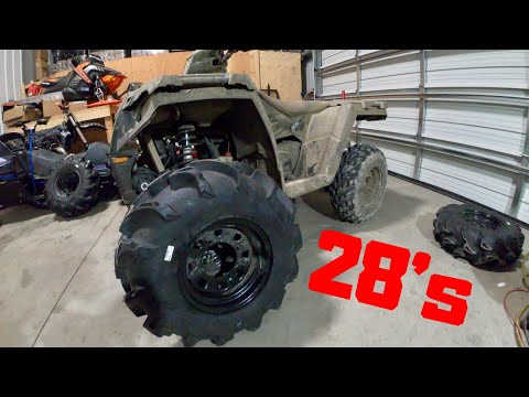 Sportsman 570 gets New 28" Tires!