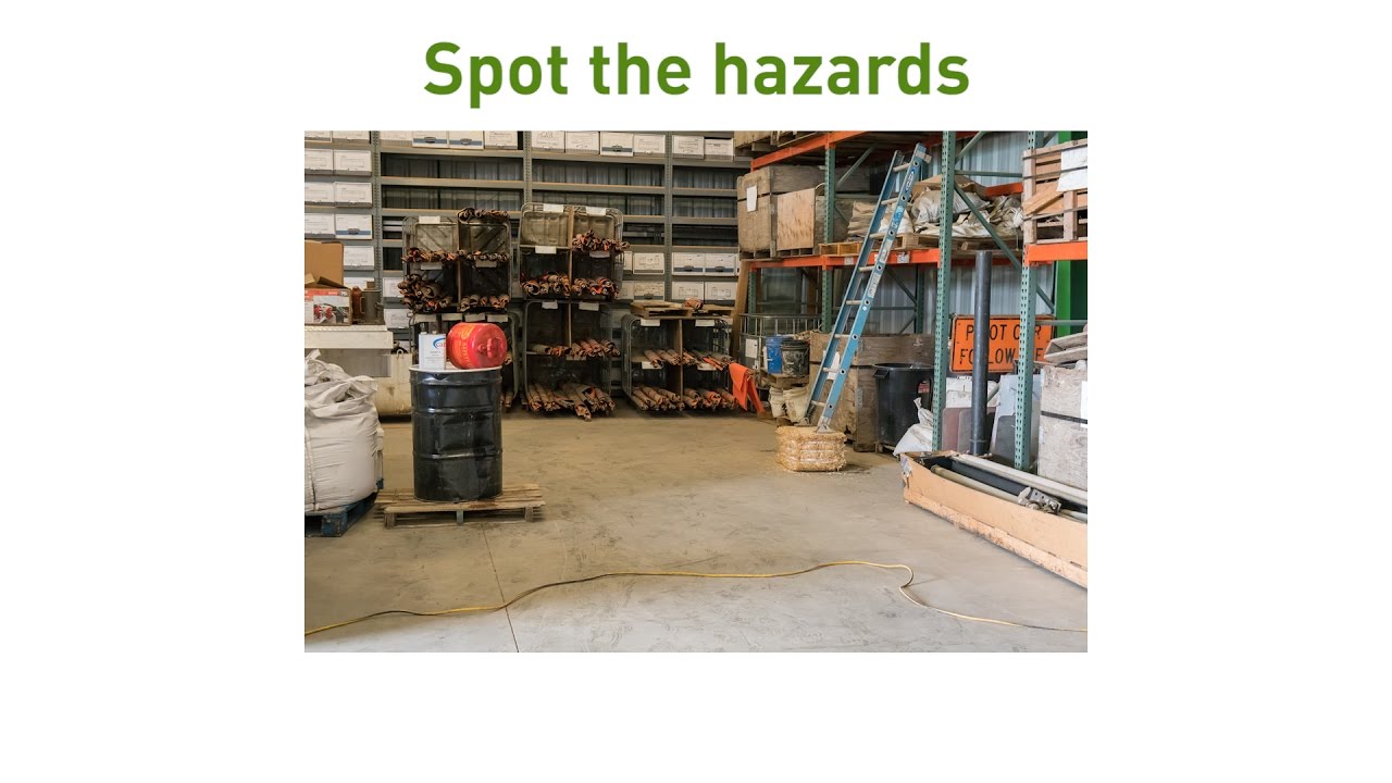 Spot the safety hazards: Warehouse