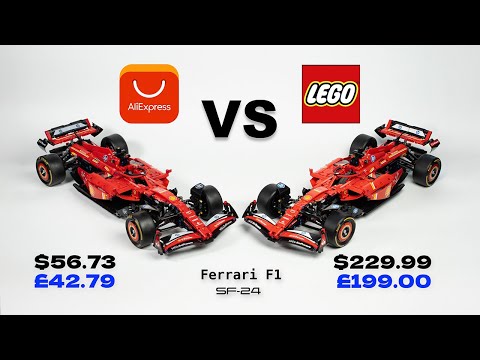 Surprisingly Accurate! LEGO Ferrari SF-24 vs Cheaper Clone + my extra motorised upgrade