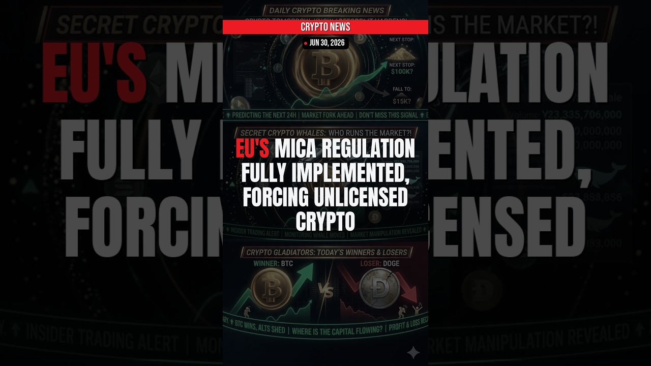 Bitcoin DUMPS -3.1% — Crypto News Jun 30, 2026
