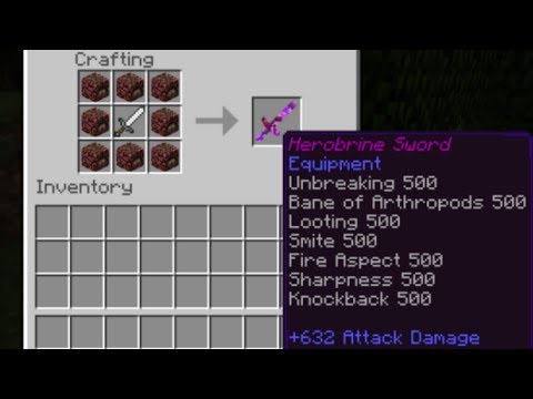 AA12 - LEVEL 500 ENCHANTMENTS in Minecraft Pocket Edition (OP Herobrine Tools)