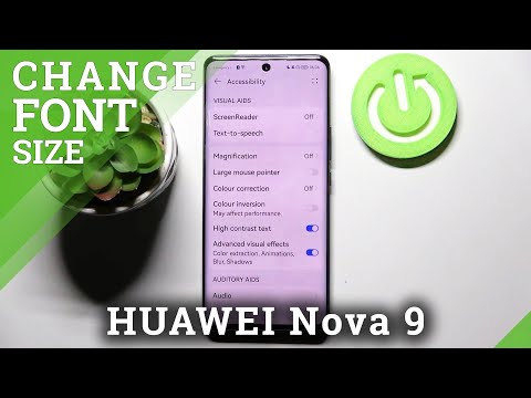 How to Pick Font Size in HUAWEI Nova 9 - Manage Text Size