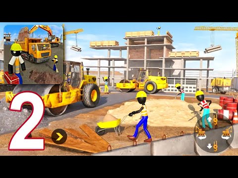 Stickman City Construction - Gameplay Walkthrough Part 2 (iOS, Android)