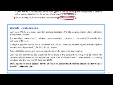 CIMA F2 Joint Arrangements (IFRS 11)